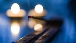 Burning incense stick