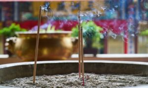 Incense in buddha temple